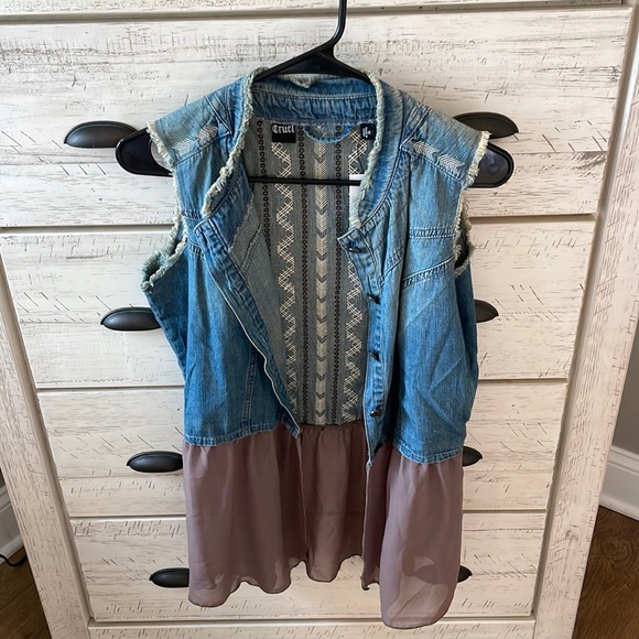 Cruel Half Jean Tank Jacket - Picture 1 of 6